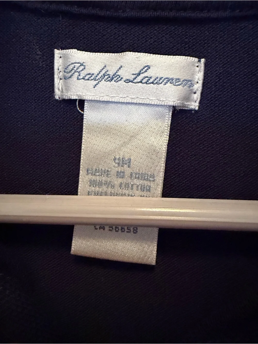 Ralph Lauren Navy Polo One-Piece Romper with Embroidered Pony